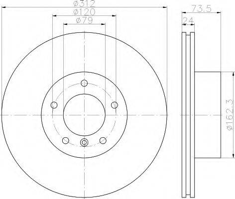 HELLA 8DD355115381 Тормозной диск