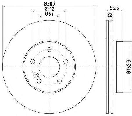 HELLA 8DD355117771 Тормозной диск