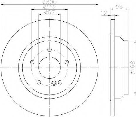 HELLA 8DD355115411 Тормозной диск