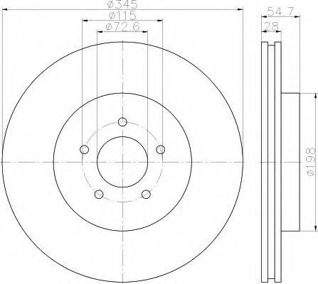 HELLA 8DD355115471 Тормозной диск