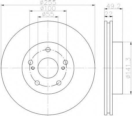 HELLA 8DD355115691 Тормозной диск