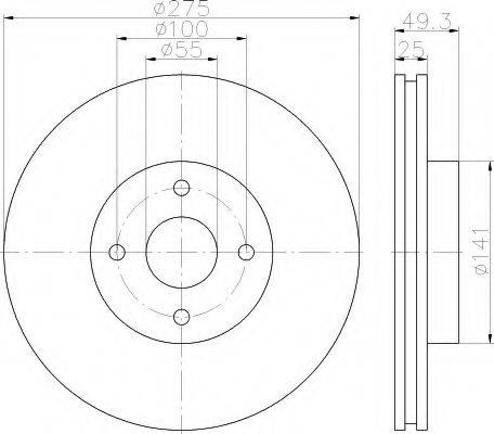 HELLA 8DD355115741 Тормозной диск