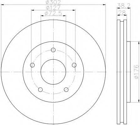 HELLA 8DD355115841 Тормозной диск