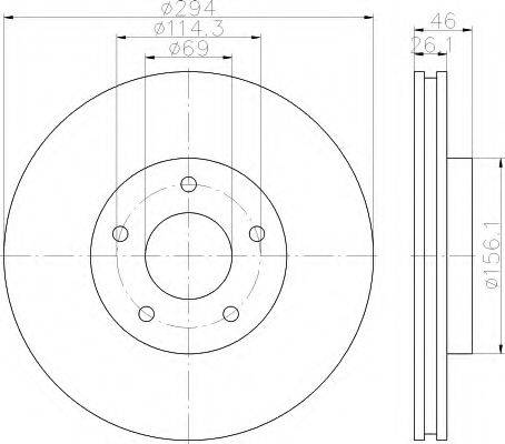 HELLA 8DD355115911 Тормозной диск