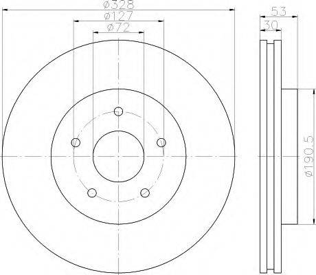 HELLA 8DD355115921 Тормозной диск