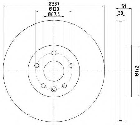 HELLA 8DD355116051 Тормозной диск