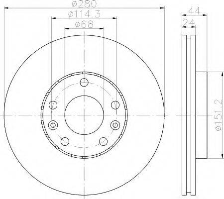 HELLA 8DD355116151 Тормозной диск