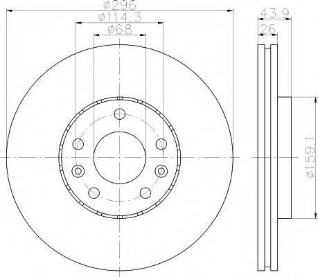 HELLA 8DD355116161 Тормозной диск