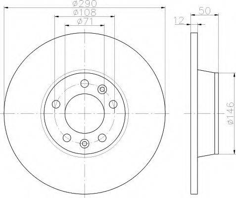 HELLA 8DD355116171 Тормозной диск