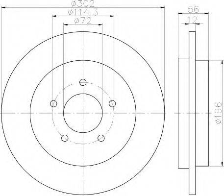 HELLA 8DD355116271 Тормозной диск