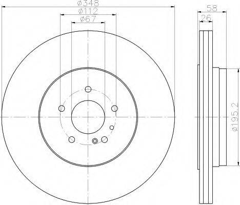 HELLA 8DD355116291 Тормозной диск