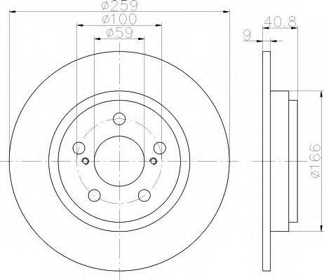 HELLA 8DD355116401 Тормозной диск