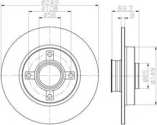 HELLA 8DD355116431 Тормозной диск