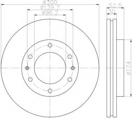 HELLA 8DD355116481 Тормозной диск