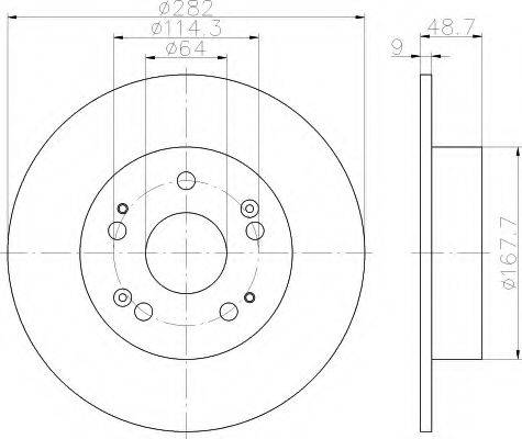 HELLA 8DD355116521 Тормозной диск