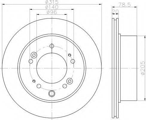 HELLA 8DD355116571 Тормозной диск