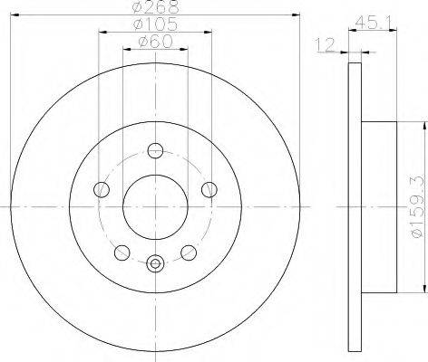 HELLA 8DD355116581 Тормозной диск