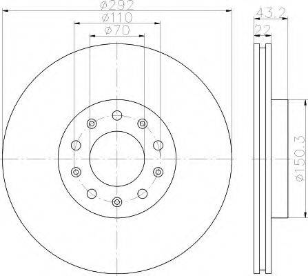 HELLA 8DD355116691 Тормозной диск