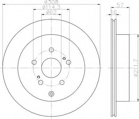 HELLA 8DD355116781 Тормозной диск