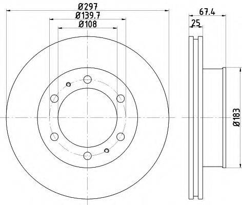 HELLA 8DD355116821 Тормозной диск