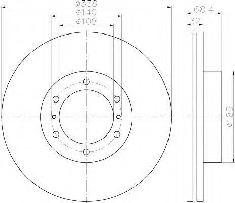 HELLA 8DD355116891 Тормозной диск