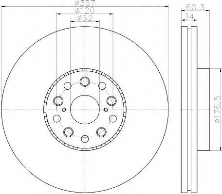 HELLA 8DD355116911 Тормозной диск