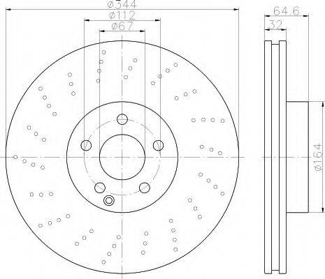 HELLA 8DD355116951 Тормозной диск