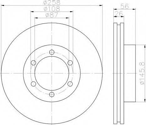 HELLA 8DD355117041 Тормозной диск