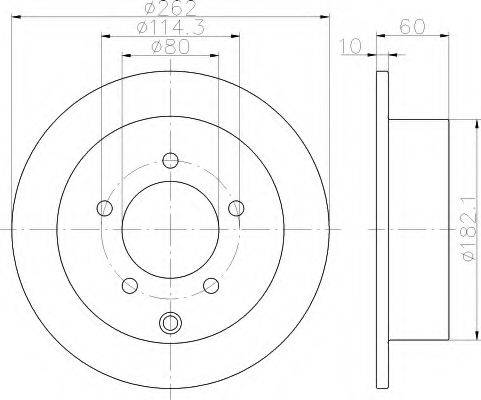 HELLA 8DD355117071 Тормозной диск