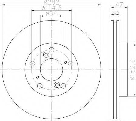 HELLA 8DD355117081 Тормозной диск