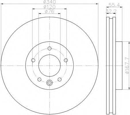 HELLA 8DD355117251 Тормозной диск