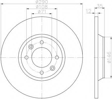 HELLA 8DD355117291 Тормозной диск