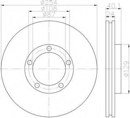 HELLA 8DD355117381 Тормозной диск