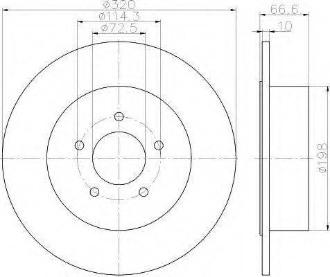 HELLA 8DD355117411 Тормозной диск