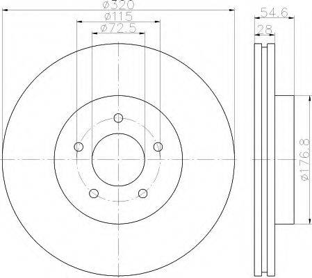 HELLA 8DD355117801 Тормозной диск