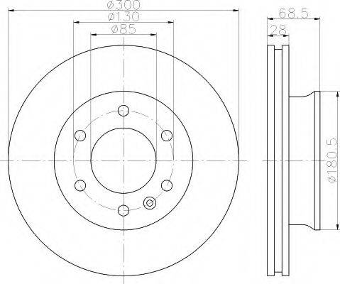 HELLA 8DD355117621 Тормозной диск