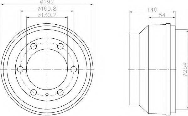 HELLA 8DT355300221 Тормозной барабан