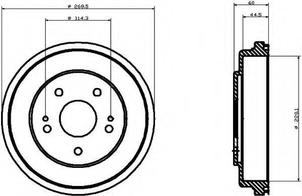 HELLA 8DT355300291 Тормозной барабан