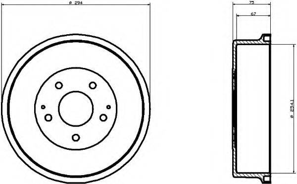 HELLA 8DT355300331 Тормозной барабан