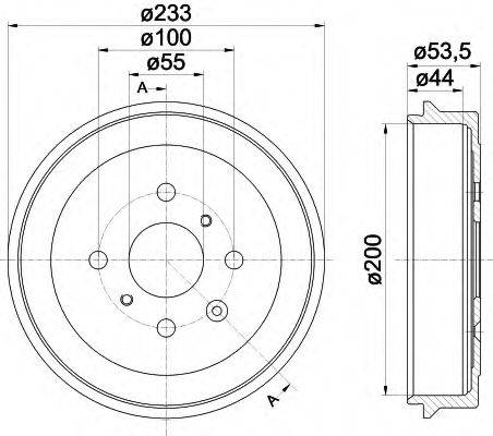 HELLA 8DT355300581 Тормозной барабан