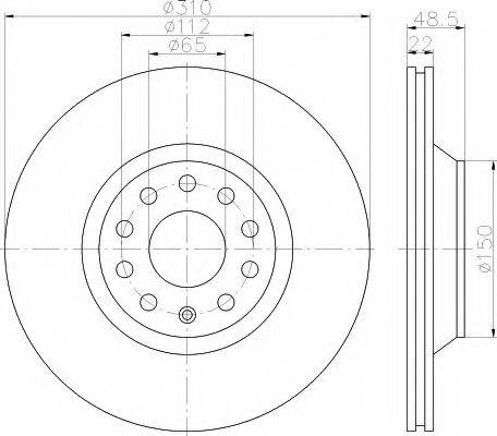 HELLA 8DD355121911 Тормозной диск