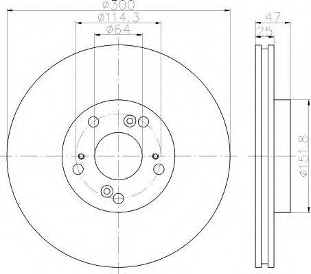 HELLA 8DD355112151 Тормозной диск