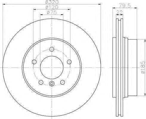 HELLA 8DD355112241 Тормозной диск