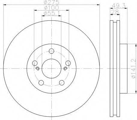 HELLA 8DD355112321 Тормозной диск