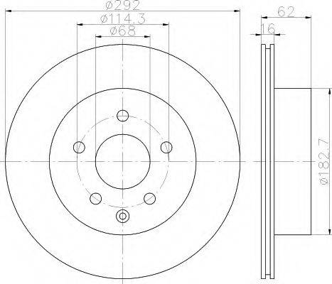 HELLA 8DD355112391 Тормозной диск