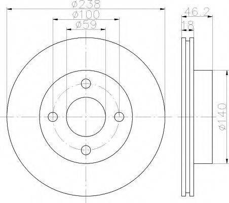 HELLA 8DD355112431 Тормозной диск