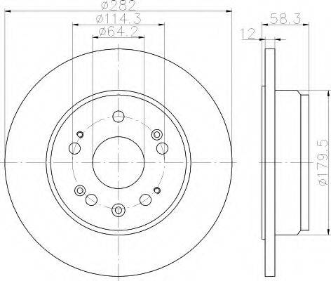 HELLA 8DD355112451 Тормозной диск