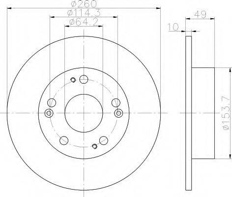 HELLA 8DD355112461 Тормозной диск