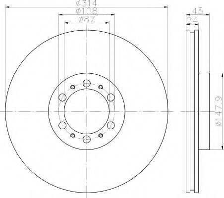 HELLA 8DD355112481 Тормозной диск