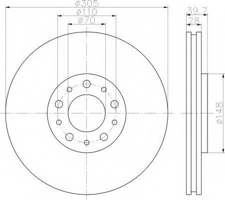 HELLA 8DD355112511 Тормозной диск